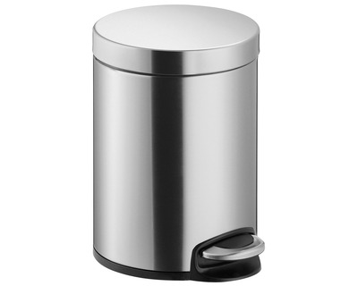 Helit Tret-Abfalleimer "The Silent" silber 5 Liter