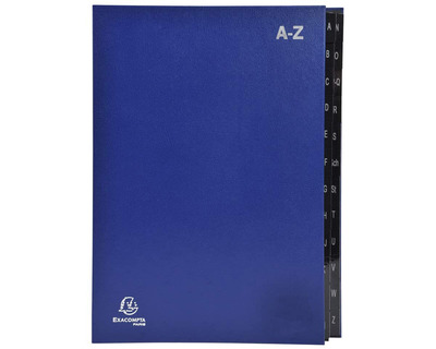 Exacompta Pultordner A4, 24 Fächer blau A-Z