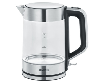Severin Wasserkocher "WK3420" silber/schwarz 2.200 W