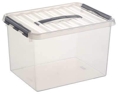 Sunware Aufbewahrungsbox "the q-line" 22 Liter, mit Griff transparent 30 x 26 x 40 cm