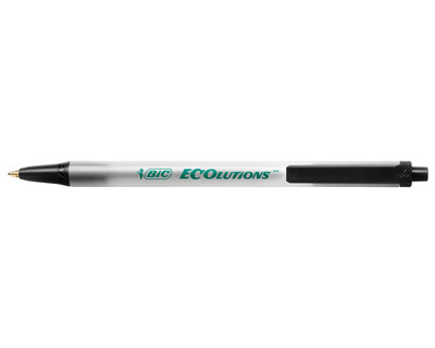 Bic Kugelschreiber "ECOlutions Clic Stic" schwarz 0,4 mm