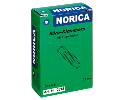 Norica Briefklammern "Norica" silber 24 mm 100St.