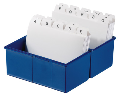 Han Karteikasten A7, für 300 Karten blau 121 x 101 x 74 mm