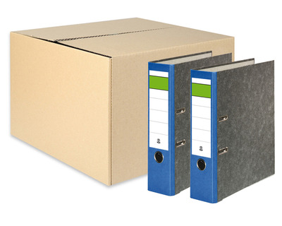 Ordner Wolkenmarmor A4 "Grüner Balken" blau 80 mm 20St.