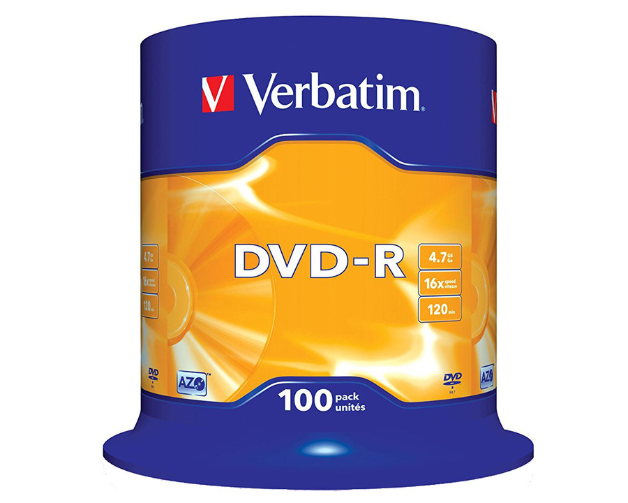 Verbatim DVD-R 4,7GB Spindel 100St.