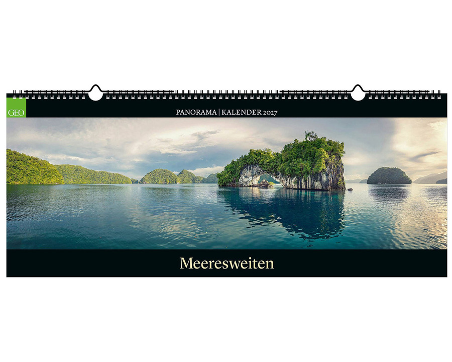 Geo Bildkalender 2027 "Meeresweiten" 120 x 50 cm 1 Seite = 1 Monat