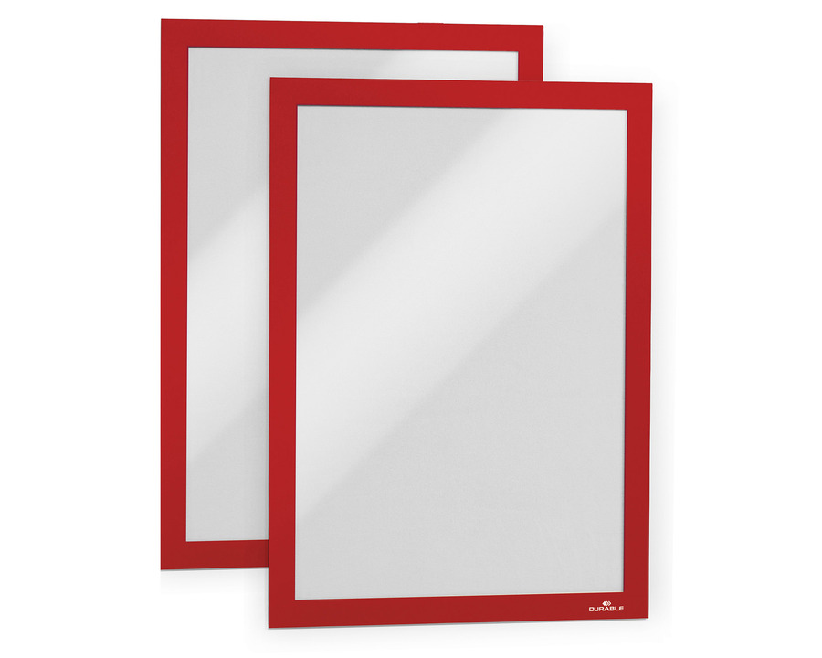 Durable Inforahmen A4 "Duraframe" rot selbstklebend 2St.