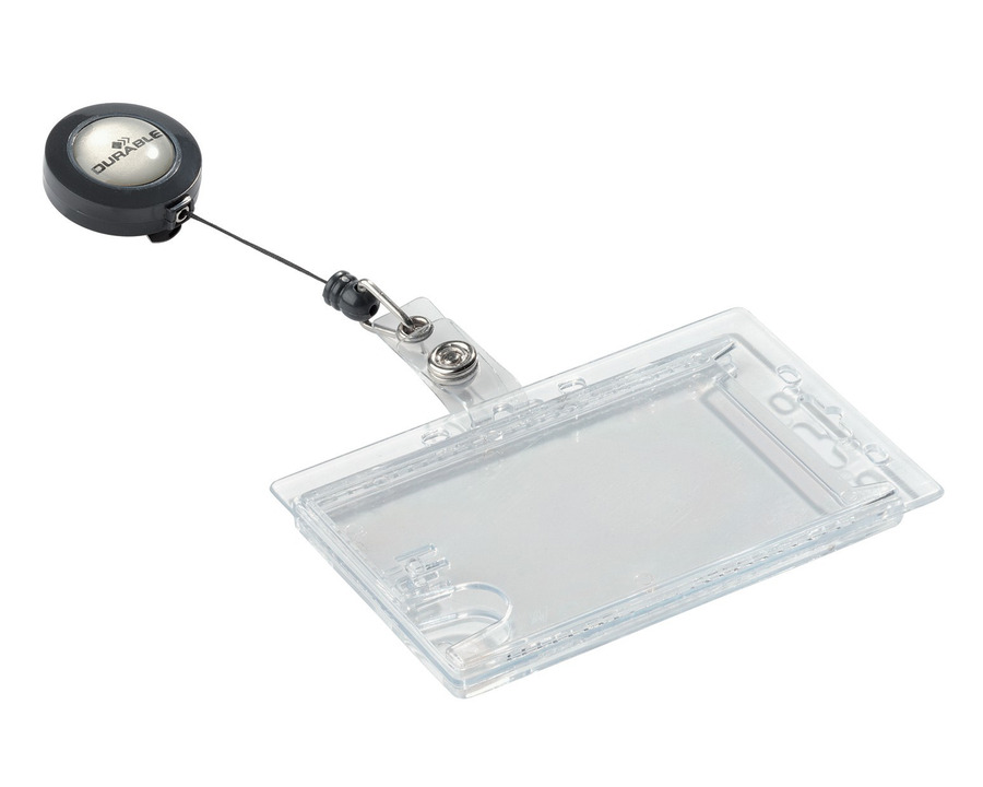 Durable Ausweishalter "Doppelbox" mit Rollhalter 54 x 90 mm 10St.