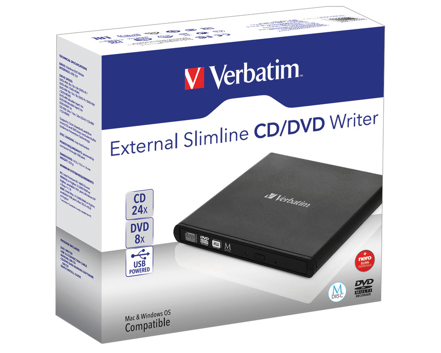 Verbatim DVD-Brenner "Slimline" schwarz