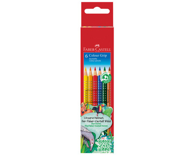Faber-Castell Buntstift "Colour Grip" mehrfarbig 3,3 mm 6St.