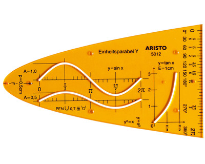 Aristo Schablone: Einheitsparabel orange