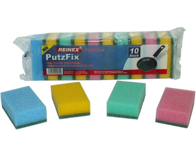 Reinex Reinigungs-Schwamm "Putzfix" sortiert 10St.