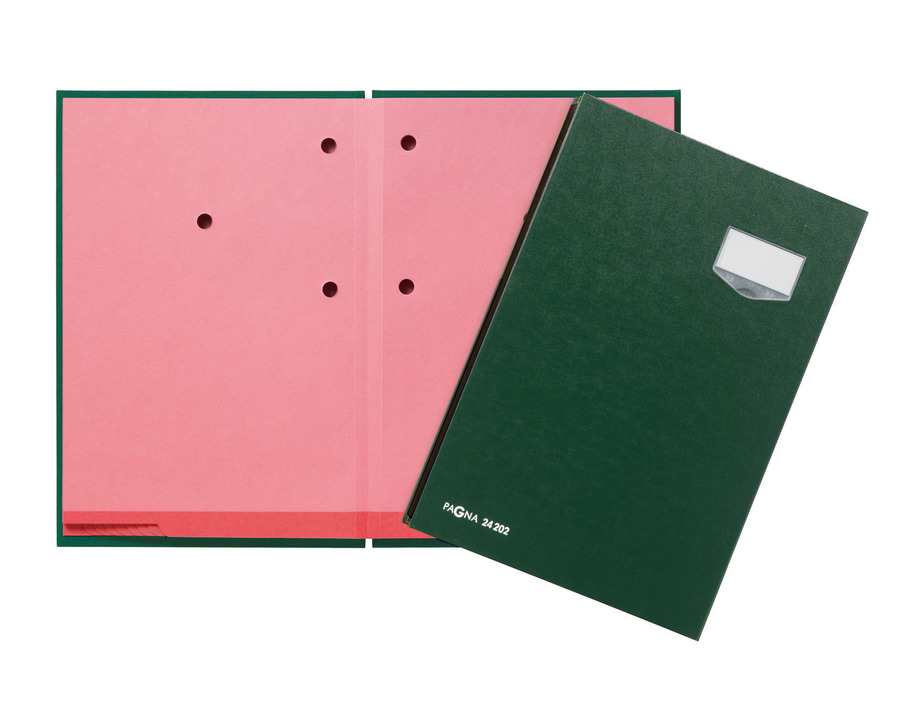 Pagna Unterschriftenmappe A4 "De Luxe" grün 20 Fächer