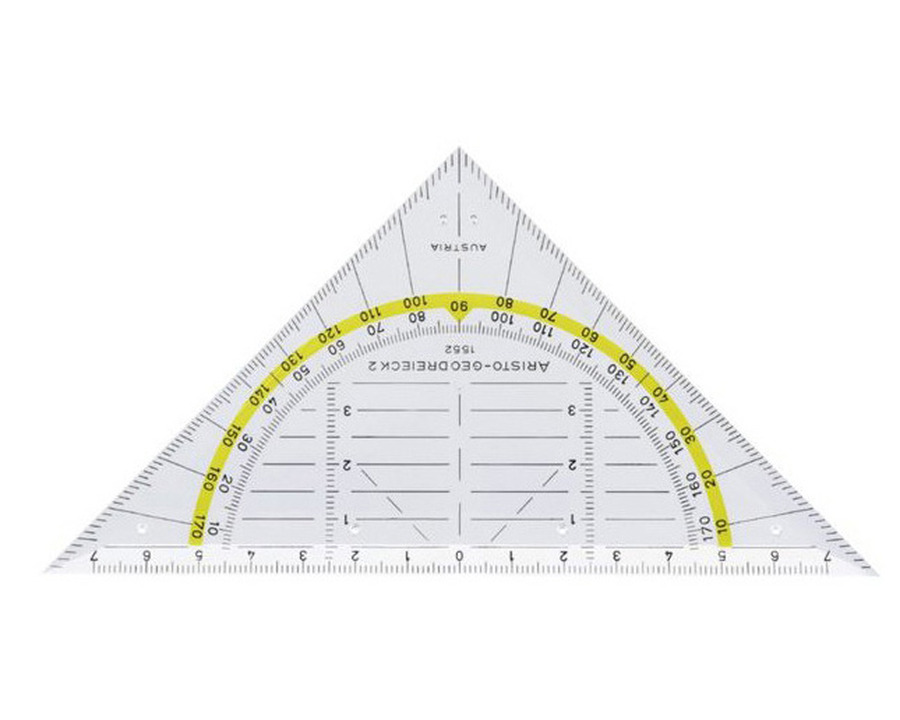 Aristo Zeichendreieck "Geo" transparent 16 cm