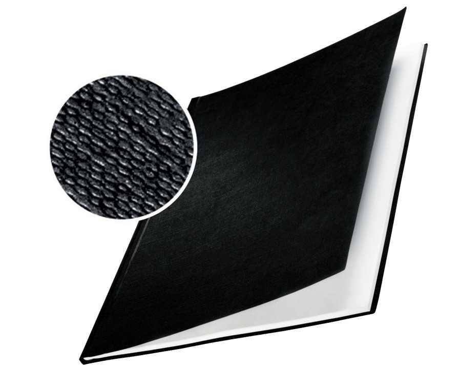 Leitz Buchbindemappen "impressBind", Hardcover schwarz 7,0 mm 10St.