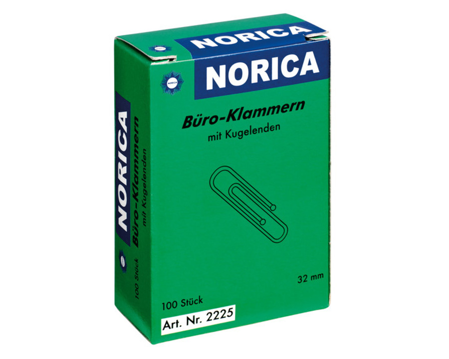 Norica Briefklammern "Norica" silber 32 mm 100St.