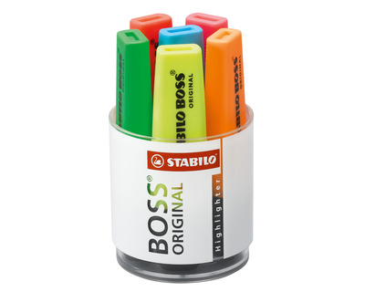 Stabilo Textmarker "Boss Original" mehrfarbig 2-5 mm 6St.