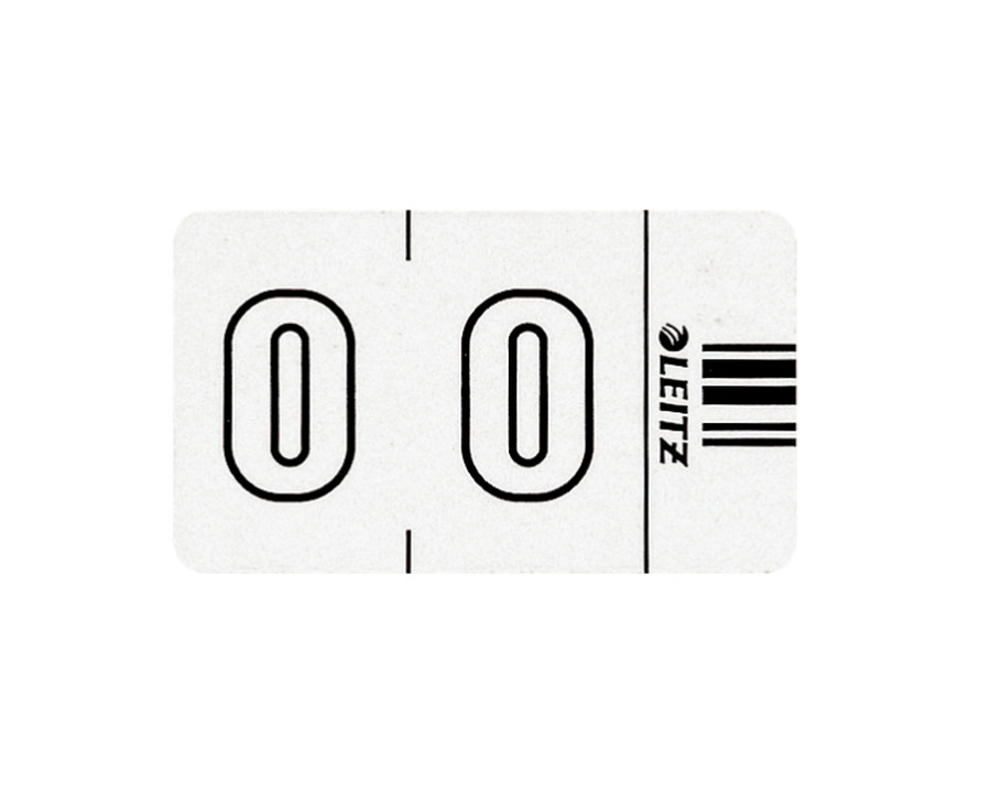 Leitz Ziffernsignal "Orgacolor" 0 weiß 100St.