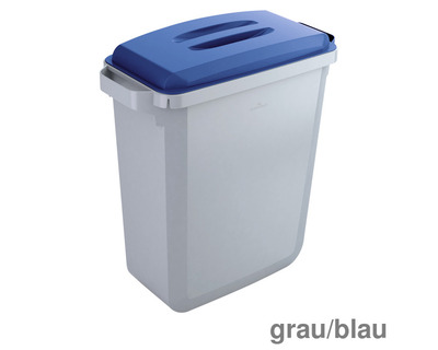 Durable Abfalleimer "Durabin 60", mit Deckel grau/blau 60 Liter