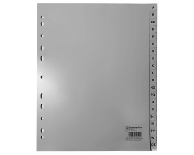 Soennecken PP-Register A4 überbreit, A-Z grau 245 x 297 mm