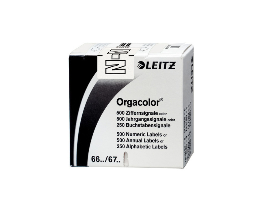 Leitz Buchstabensignal "Orgacolor" N weiß 250St.