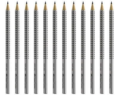 Faber-Castell Bleistift "Grip 2001" H 2,0 mm 12St.