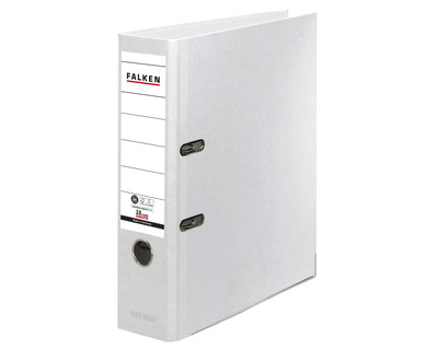 Falken Ordner A4 "Recycolor" weiß 80 mm