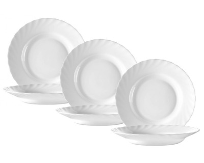 Arcopal Suppenteller "Trianon" weiß Ø22,5cm 6St.