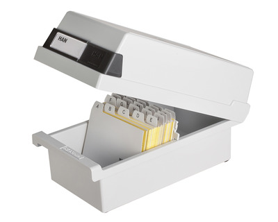 Han Karteikasten A7, für 800 Karten lichtgrau 128 x 235 x 65 mm