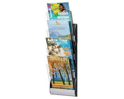 Paperflow Prospekthalter "Integral" silber 232 x 735 x 90 mm