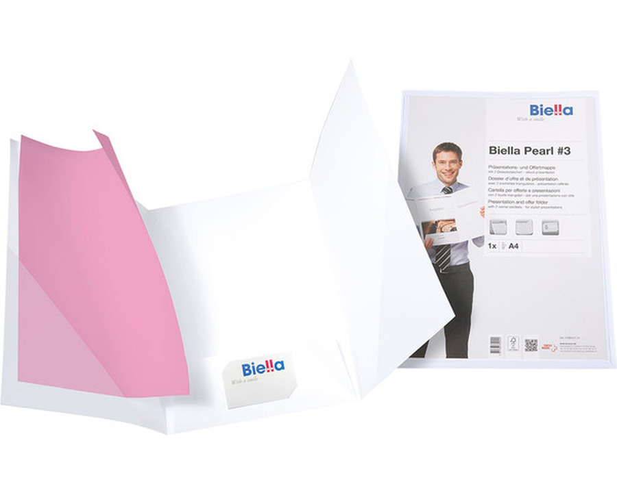 Biella Präsentationsmappe A4 "Pearl" #3 weiß
