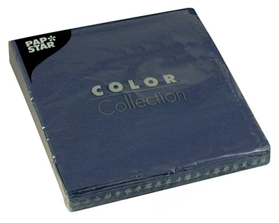 Papstar Servietten "Color Collection", 1/4-Falz dunkelblau 3-lagig 20St.
