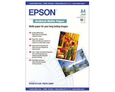 Epson Fotopapier "Archival Matte" A4 matt 192g/m² 50Bl.