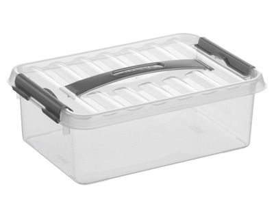 Sunware Aufbewahrungsbox "the q-line" 4 Liter, mit Griff transparent 30 x 10 x 20 cm