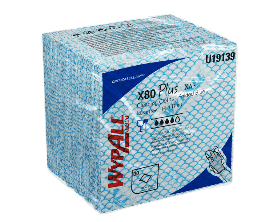 Wypall Wischtuch "X80 Plus" blau 34 x 35 cm 30St.