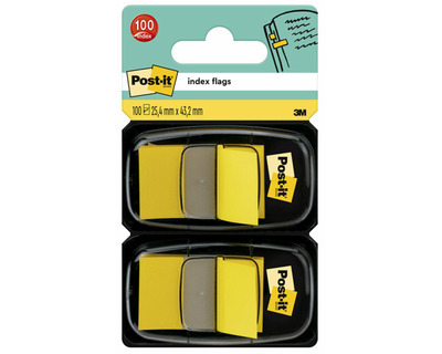 Post-it Haftmarker "Index 680" gelb 25,4 x 43,2 mm 2x50Bl.