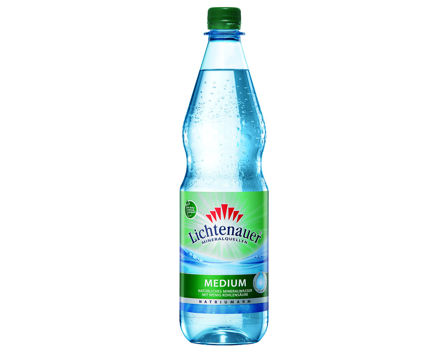 Lichtenauer Mineralwasser "Medium" wenig Kohlensäure 1,0 Liter 12St.