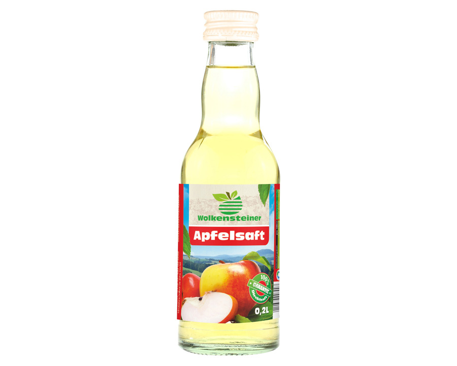 Wolkensteiner Apfelsaft 100% 0,2 Liter 12St.