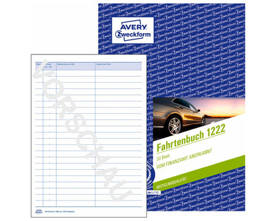 Avery Zweckform Fahrtenbuch A5 32 Blatt