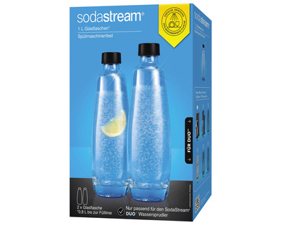 Sodastream Sprudlerflasche "Duo Titan", Glas 1,0 Liter 2St.