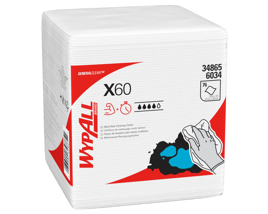 Wypall Wischtücher "X60" weiß 31,8 x 30,5 cm 76St.
