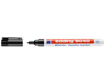 Edding Wäschemarker 8040 schwarz 1 mm Rundspitze