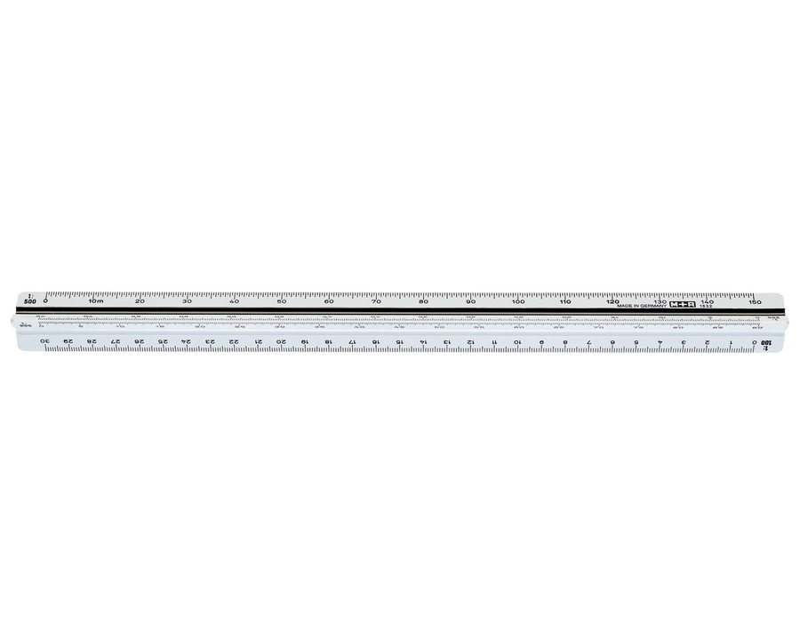 Möbius+Ruppert Dreikantmaßstab weiß 30 cm
