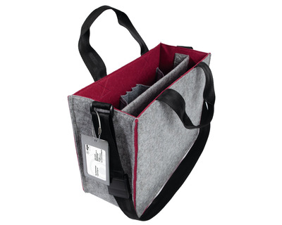 Sigel Tragetasche "Desk Sharing Bag Bicolor" grau/rot 360 x 280 x 150 mm