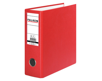 Falken Ordner A5 hoch PP rot 80 mm