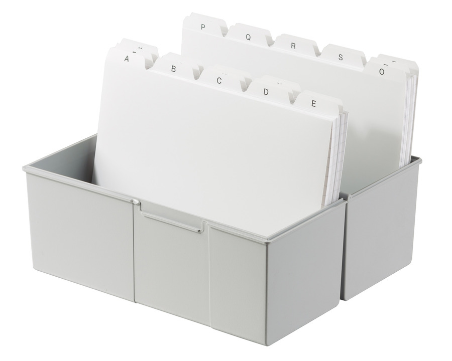 Han Karteikasten A5, für 500 Karten lichtgrau 228 x171 x 102 mm
