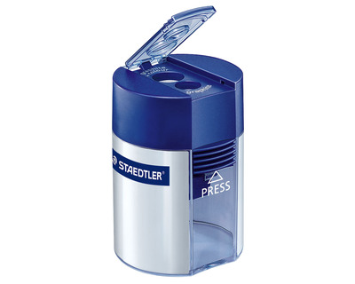 Staedtler Spitzdose blau/silber doppelt