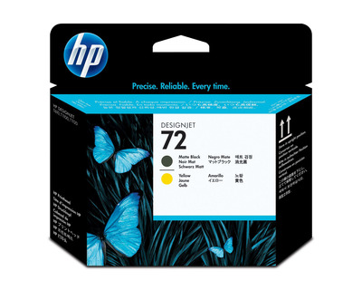 HP Druckkopf 72 gelb, mattschwarz 130ml