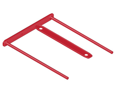 Bankers Box Archivbügel "BBD-Clip" rot 80 mm 100St.