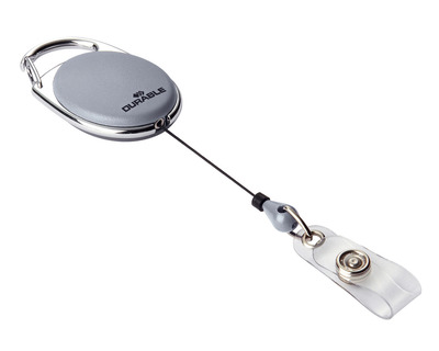 Durable Ausweishalter "Jojo Style" mit Druckknopf grau 10St.